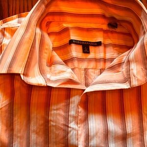 BCBG MaxAzaria Striped pink shirt